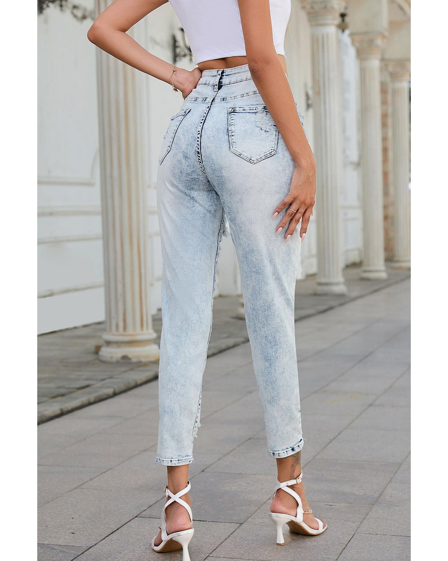 Azura Exchange Destroyed Skinny Jeans - 6 US