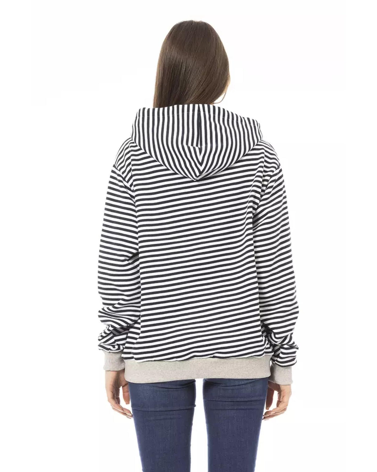 Long Sleeved Brushed Hoodie with Front Logo and Maxi Front Pocket 2XL Women