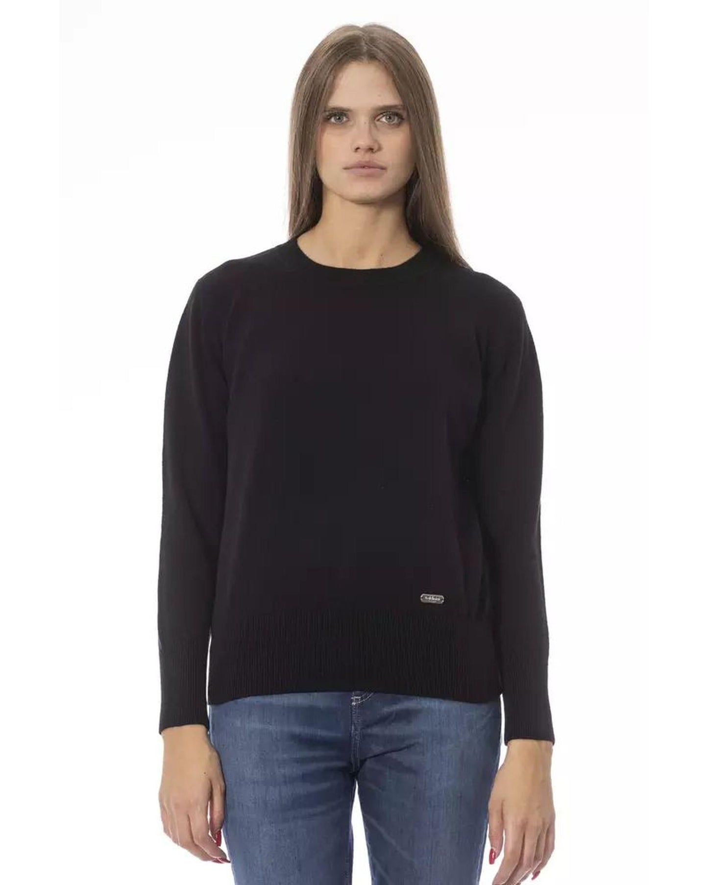 Baldinini Trend Women's Black Wool Sweater - 44 IT