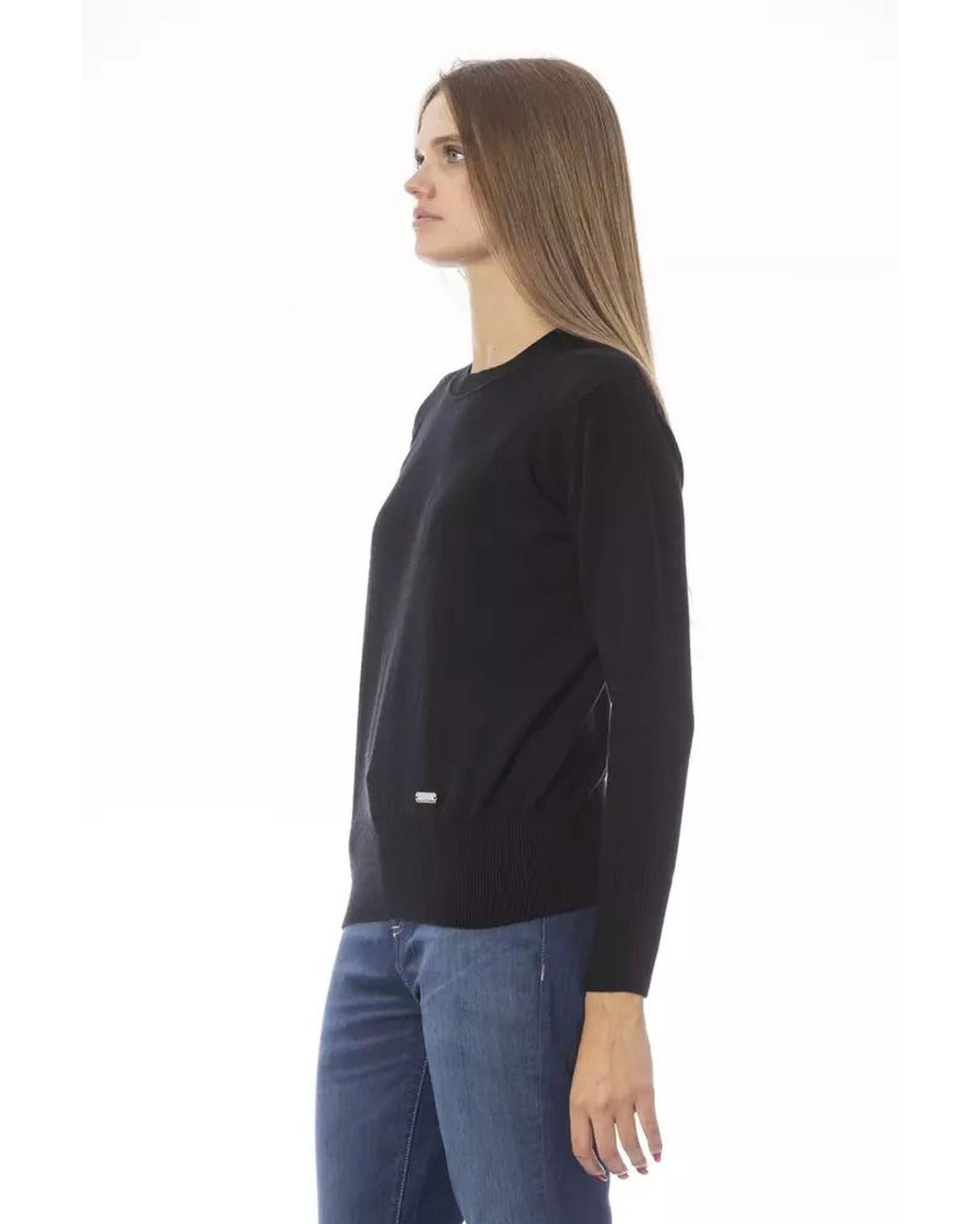 Baldinini Trend Women's Black Wool Sweater - 44 IT