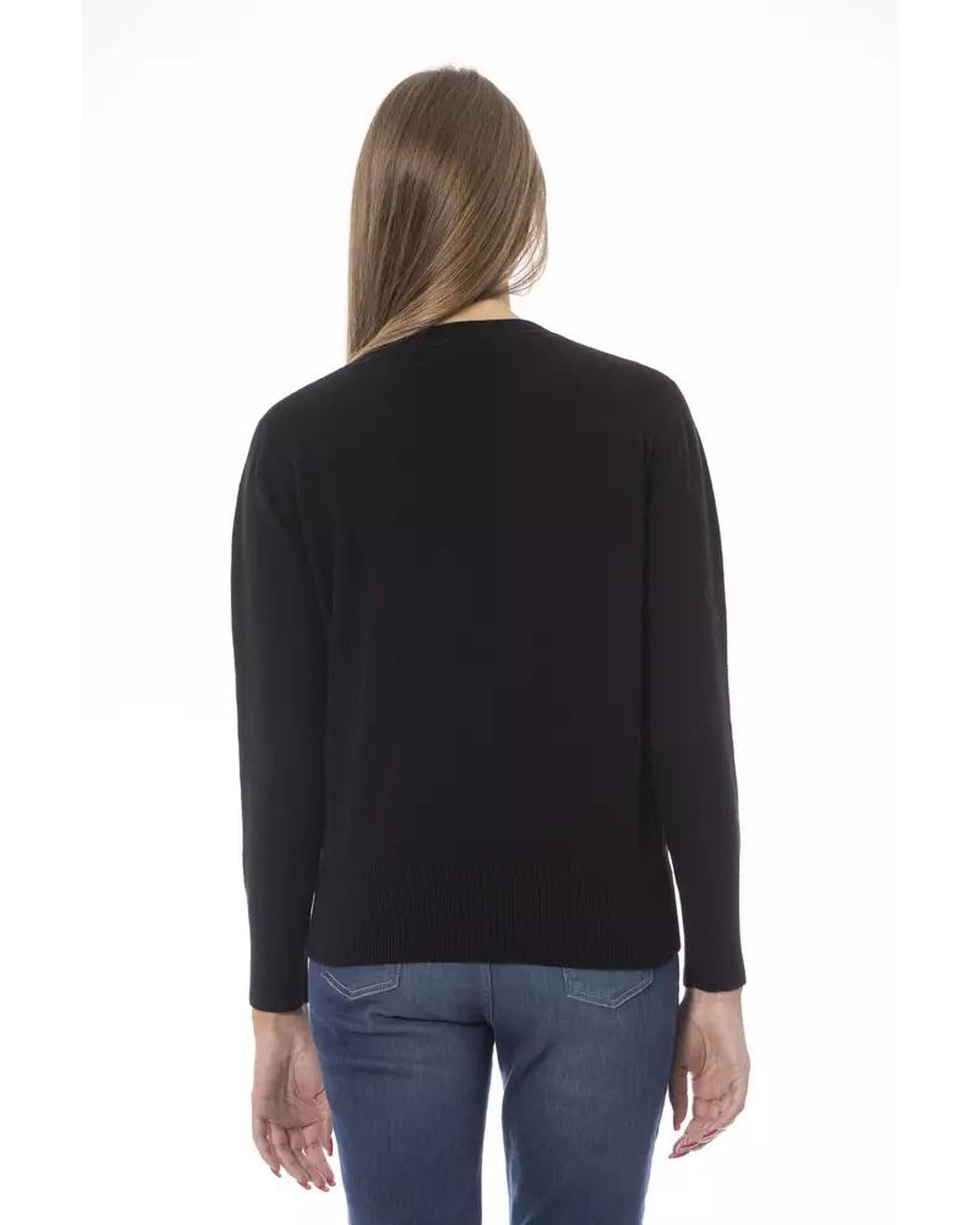 Baldinini Trend Women's Black Wool Sweater - 44 IT
