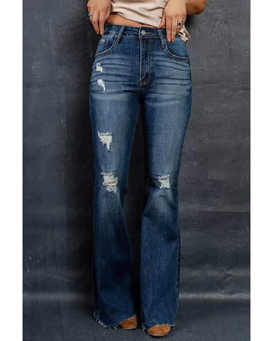 Azura Exchange Mid Rise Flare Jeans - S