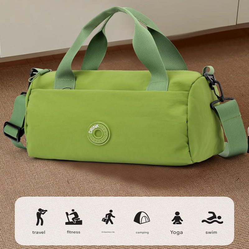Grey Lightweight Large Capacity Sports Duffel Bag - Portable Crossbody Travel Gym Handbag for Yoga Outdoor Activities